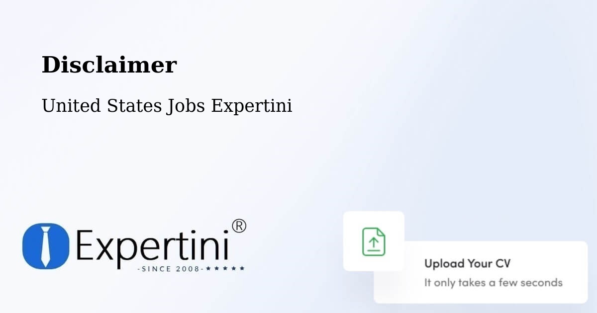 Disclaimer – Peekskill - United States Jobs Expertini