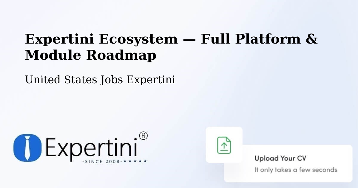 Expertini Ecosystem — Full Platform & Module Roadmap – Peekskill