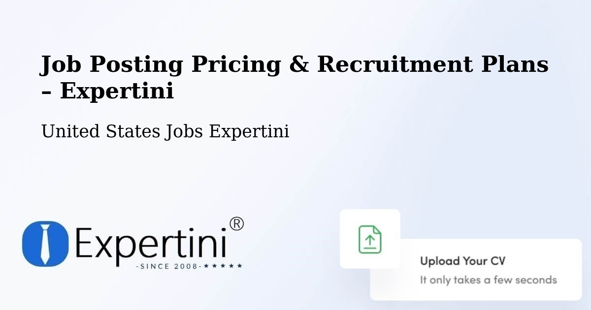 Job Posting Pricing & Recruitment Plans – Peekskill - Peekskill, United States Jobs Expertini